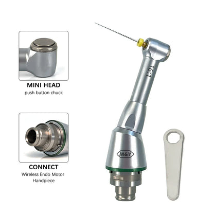 Dental Endodontics 16:1 Mini Head Contra Angle Handpiece – Replacement Head for Wireless Endo Motor