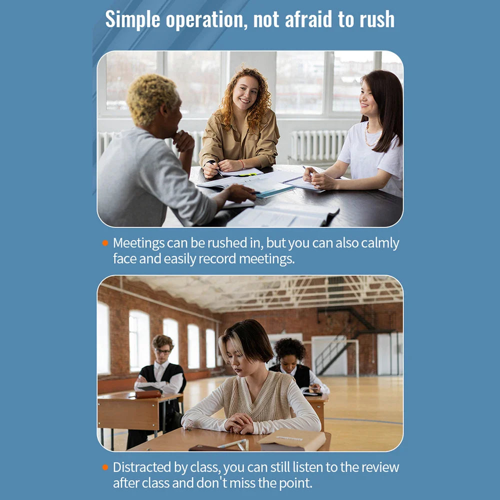 Digital Voice Recorder — 64GB/128GB Portable Professional Sound Dictaphone, Voice-Activated Audio Recording Pen & MP3 Player