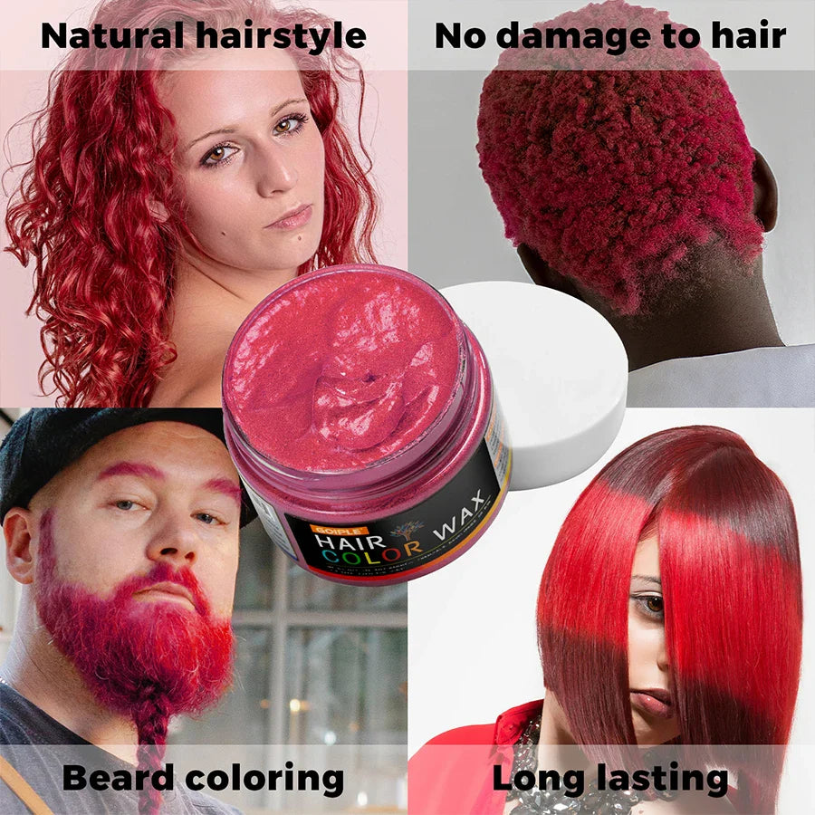 Halloween Hair Color Wax – Easy Wash DIY Temporary Hair, Eyebrow & Beard Dye Cream
