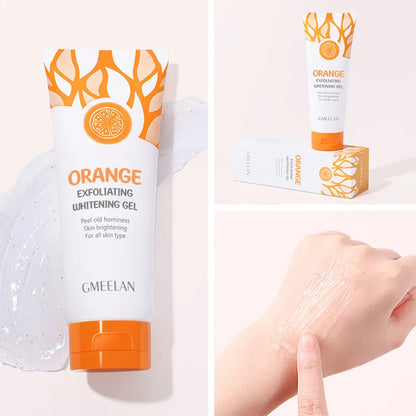 Orange Exfoliating Gel — Dead Skin Spot Remover, Brightening Peeling Scrub with Hydrating Moisturizer, 50g Korean Skin Care