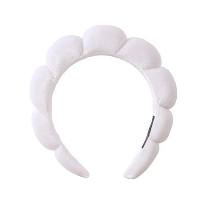 Sponge Headband for Women & Girls - Puffy Hair Band, Bubble Terry Cloth Makeup & Spa Accessory, Retro Hairwear