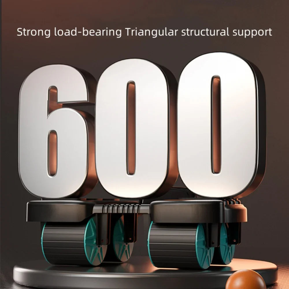 Abdominal Wheel Exerciser – 6 Wheel Slider with Automatic Rebound & Anti-Slip for Home Gym Fitness