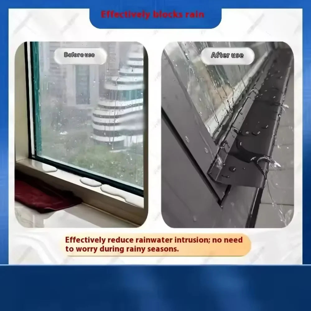 50mm Sliding Window Water Blocking Strip – Windproof & Waterproof Soft Sealing Bar for Rain Protection