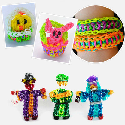 Rainbow Rubber Band Bracelet Kit – DIY Woven Lace Craft Toy for Girls, Hair Accessories & Handmade Gift