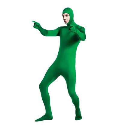 24PCS Zentai Invisible Jumpsuits – Skin-Tight Spandex Bodysuit Cosplay Costume for Halloween, Carnival & Stretch Full-Body Wear
