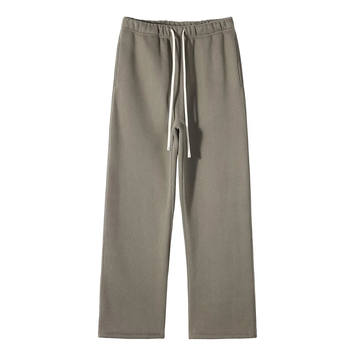 Straight-Lined Solid Color Cashmere Sweatpants – Soft Cozy Lounge Pants