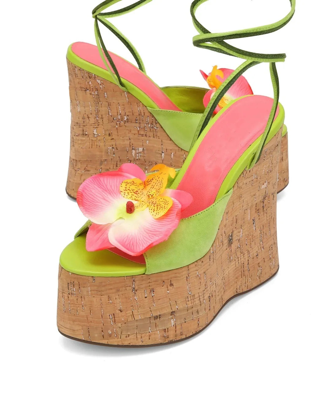 Summer Platform Wedge Sandals for Women – Open Toe Waterproof Thick Sole Heels with Flower Lace for Party & Wedding