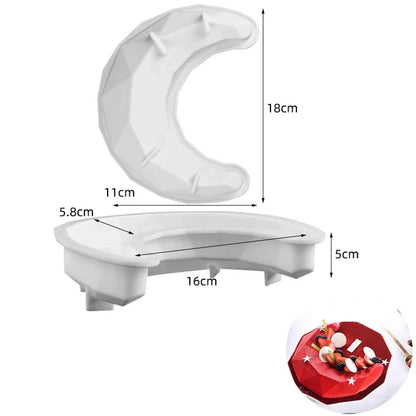Fruit & Heart Silicone Cake Mold — Geometry Chocolate, Ice Cube, Biscuit & Jelly DIY Baking Set for Pudding & Birthday Gifts