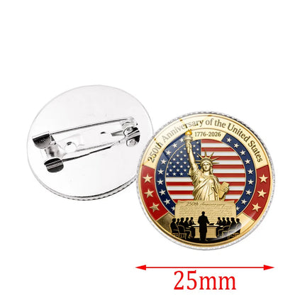 250th Anniversary USA Commemorative Pin - Liberty Eagle Patriotic Badge Brooch 1776-2026 Collectible Gift