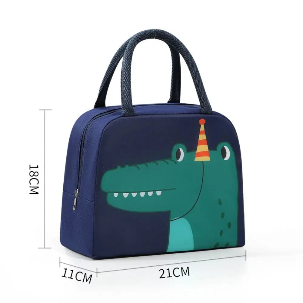 Cartoon Insulated Lunch Bag - Portable Non-Woven Thermal Food Storage Tote