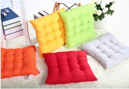 Colorful Chunky Seat Pads Cushion – Tie-On Garden Chair Cushion for Home, Office, Dining, and Kitchen