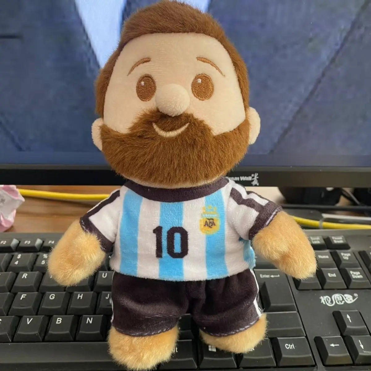 Messi Argentina Plush Figure - 15cm Football Star Pendant Fan Collectible