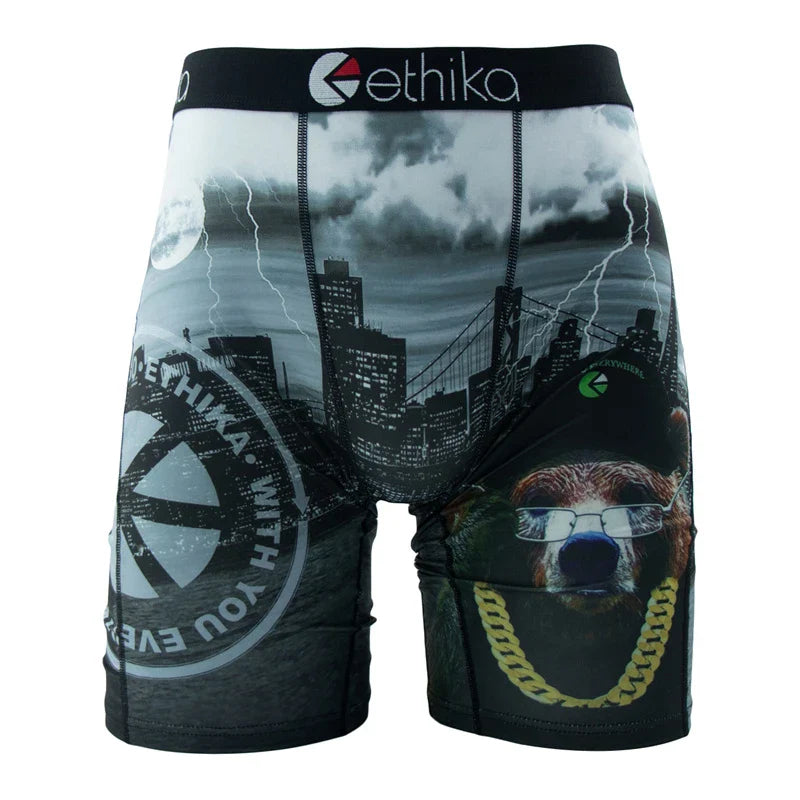 ETHIKA Men’s Boxer Briefs – Breathable Sexy Swim Underwear Trunks, Plus Size S–3XL Quick-Dry Comfortable Men’s Underpants
