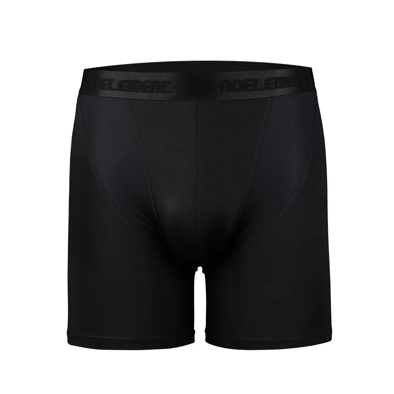 Men’s Sports Compression Boxer Briefs – Anti-Chafing Long Leg Modal Underwear, Quick-Dry Running & Fitness Performance Shorts