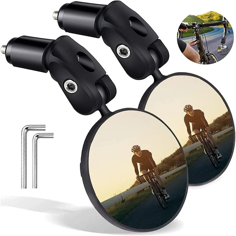 Universal Bicycle Rearview Mirror – 1/2PCS Adjustable Wide-Angle Handlebar Mirror for MTB and Road Bike Accessories