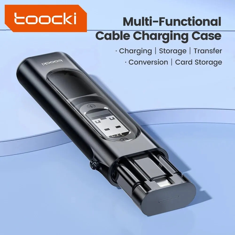 Toocki PD60W USB-C Cable Set – 5-in-1 Fast Charging & Data Transfer Type-C to Type-C Adapter for iPhone 15 Pro Max, Samsung S23 & Xiaomi Devices