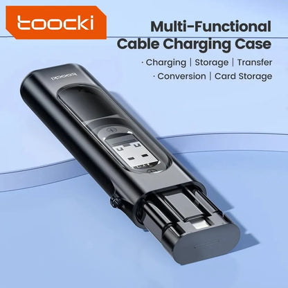 Toocki PD60W USB-C Cable Set – 5-in-1 Fast Charging & Data Transfer Type-C to Type-C Adapter for iPhone 15 Pro Max, Samsung S23 & Xiaomi Devices