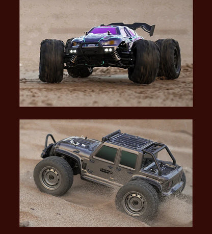 ZWN 1:16 4WD RC Monster Truck – 70KM/H High-Speed Drift Remote Control Car with LED for Kids, vs Wltoys 144001