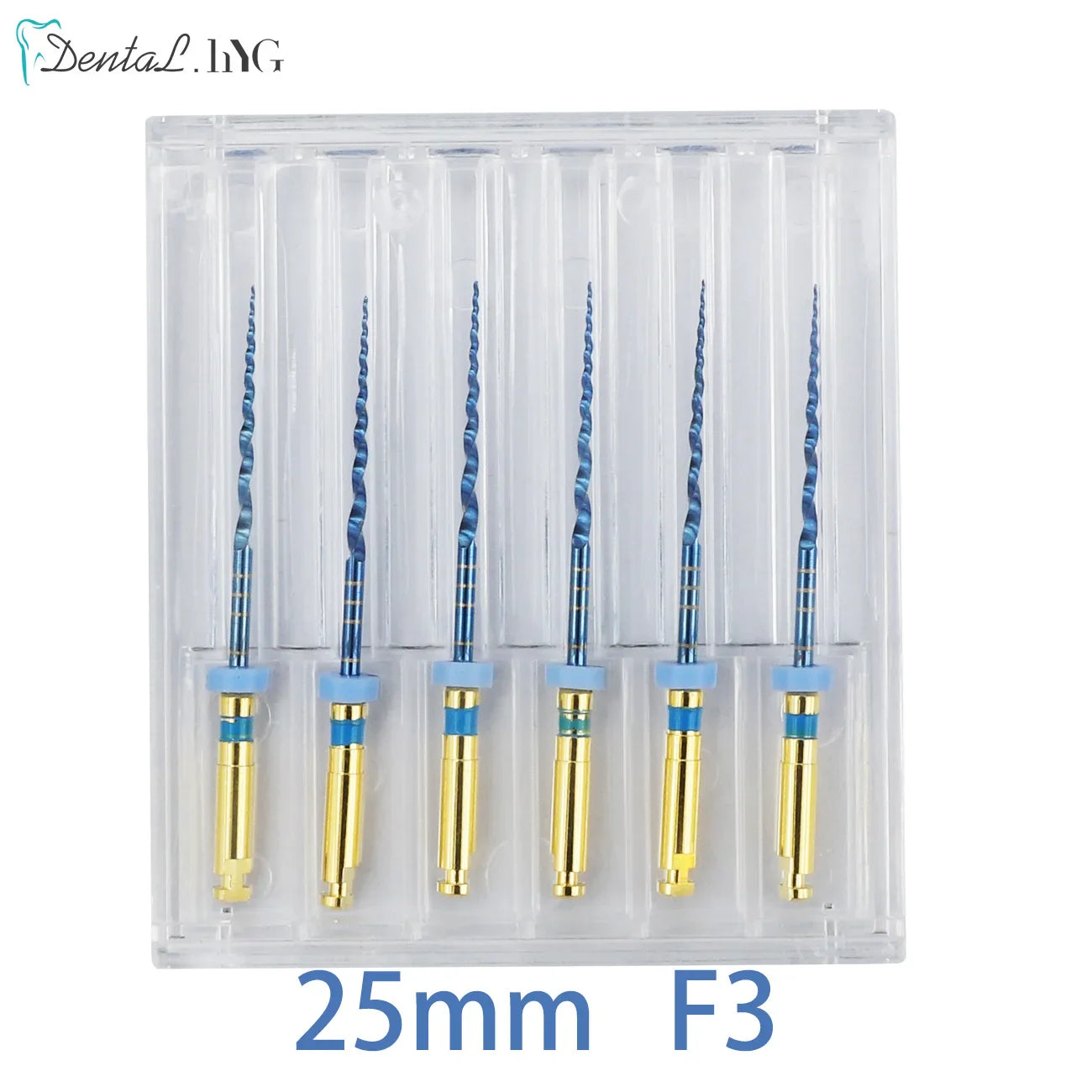 Dental SX-F3 Blue Nitinol Rotary Files – Endodontic Root Canal Engine Tool for Dentistry