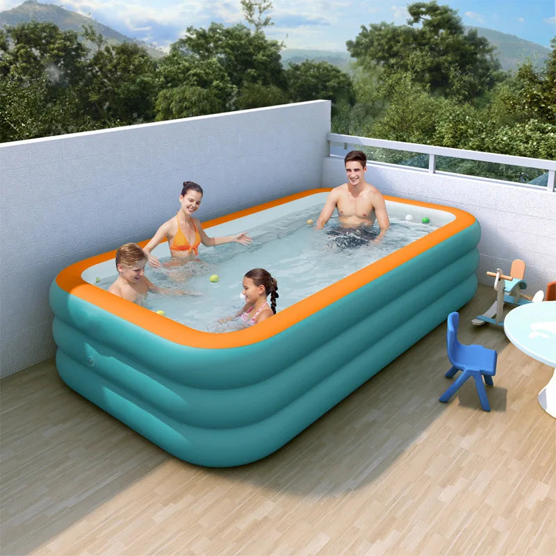 Inflatable Foldable Adult Swimming Pool – Outdoor Backyard Garden Family Pool for Summer Fun & Relaxation