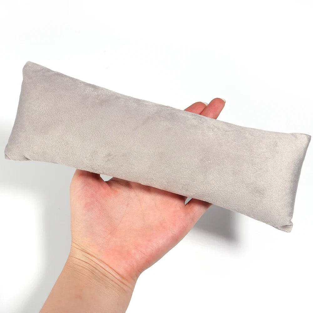 Velvet PU Leather Jewelry Pillow Stand – Organizer for Bracelets, Bangles, Anklets & Watches, Display & Photography Prop