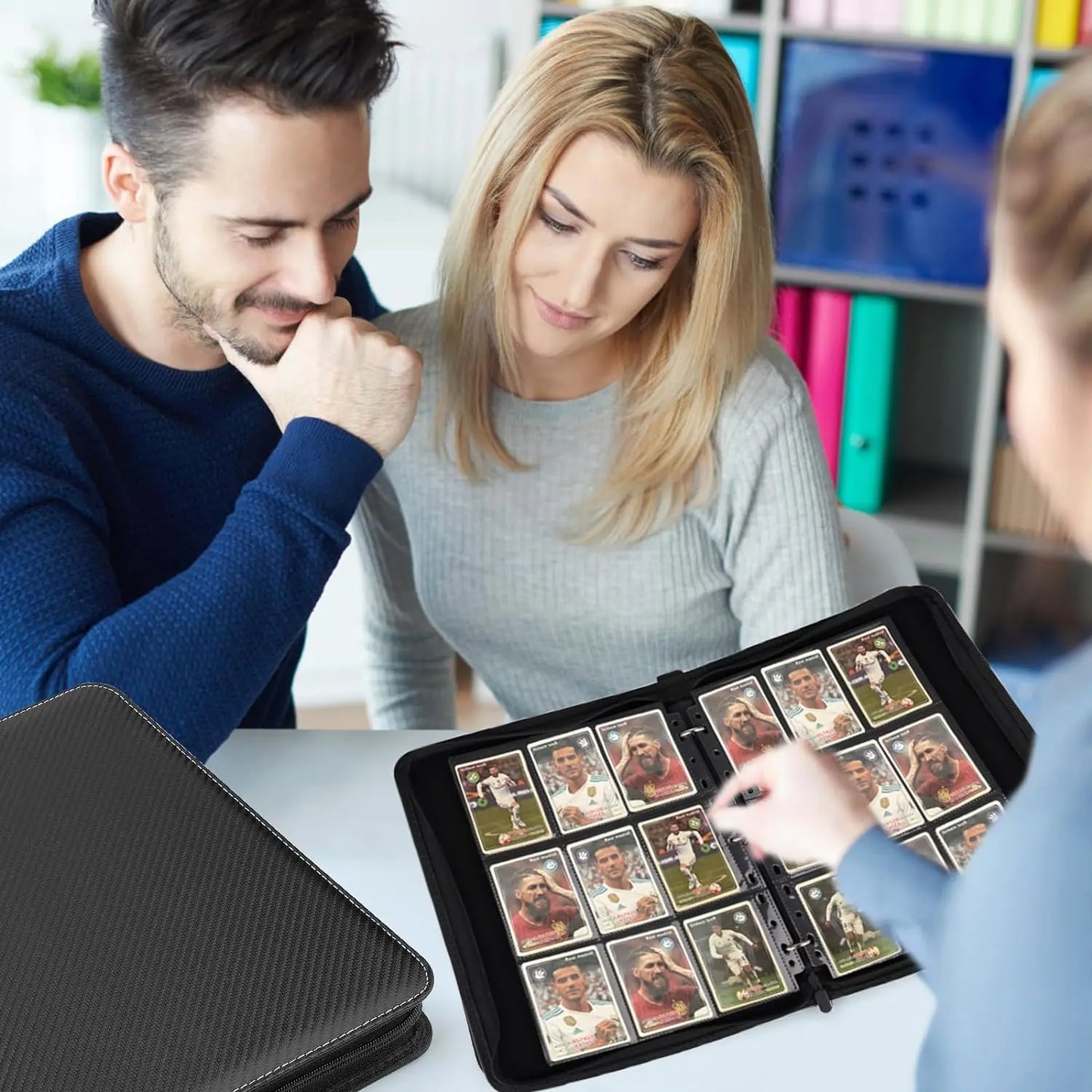 900 Pocket Card Binder with Zipper - Double-Sided Card Holder Case for TCG/CCG Card Storage (Black)