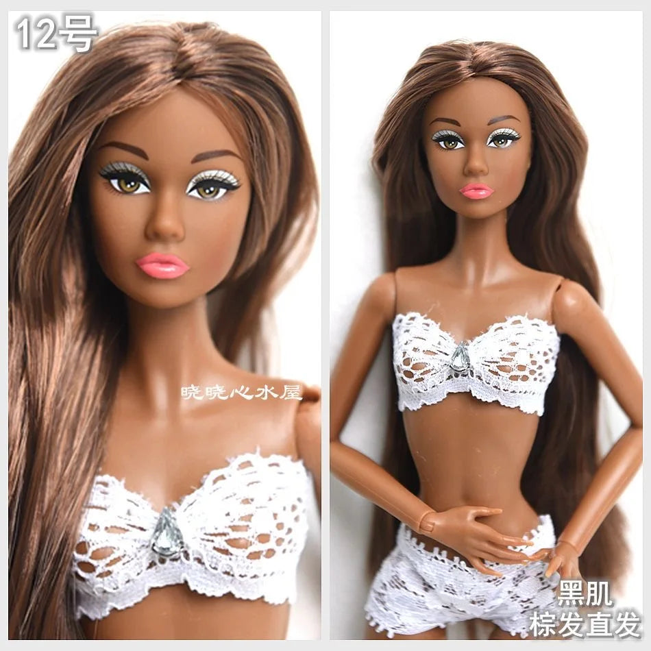FR Supermodel 1/6 BABI Doll – Movable Joints, DIY Dress-Up Princess with Head & Body Accessories, White/Normal/Chocolate Skin