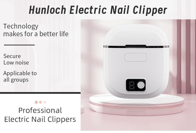 Electric Nail Clipper – 3-Speed Automatic Nail Cutter with Storage, LCD Light & USB Charging for Adults, Seniors, Babies, and Kids