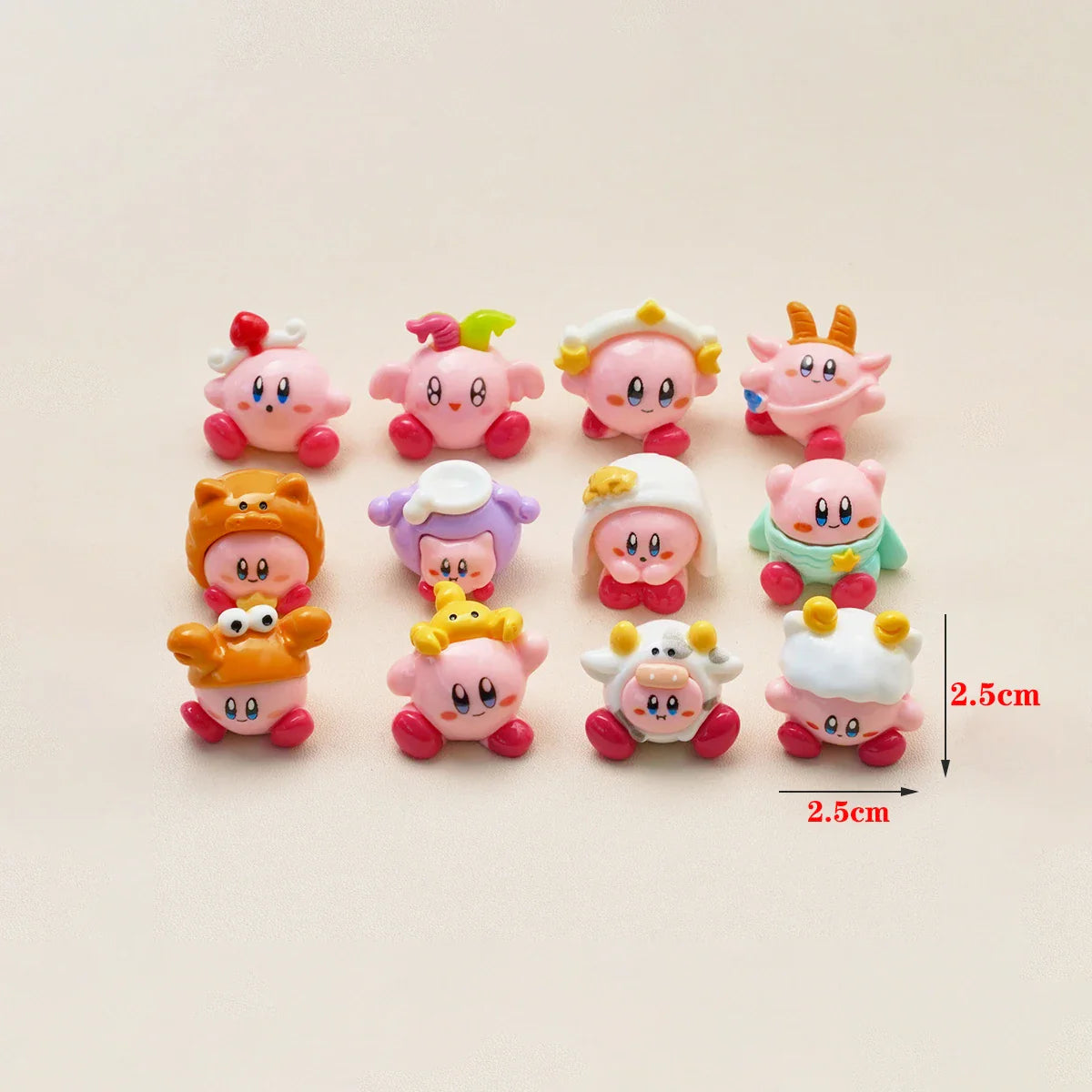 Star Kirby Action Figures — Cute PVC Toys with Cartoon Drawstring Storage Bag, Pocket-Sized Action Figures