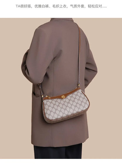 Designer Luxury Women’s Underarm Tote Bag – Fashionable Single-Shoulder Crossbody Bag for Commuting