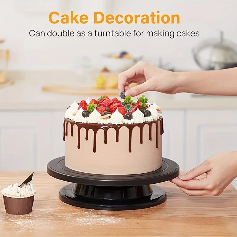 Cake Decorating Kit – 1/6pcs Turntable Set with 2 Frosting Spatulas, 3 Icing Smoothers & Scrapers for Baking & Parties