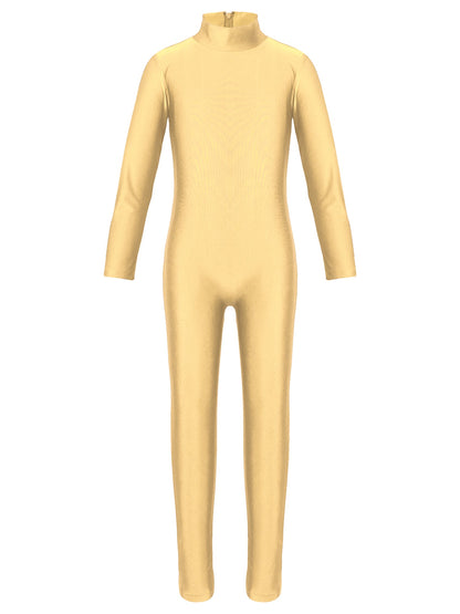 Kids Girls Full Body Gymnastics Bodysuit, Ballet Dance Jersey Leotard, Jumpsuit Sports Unitard, Children Dancewear and Sportswear