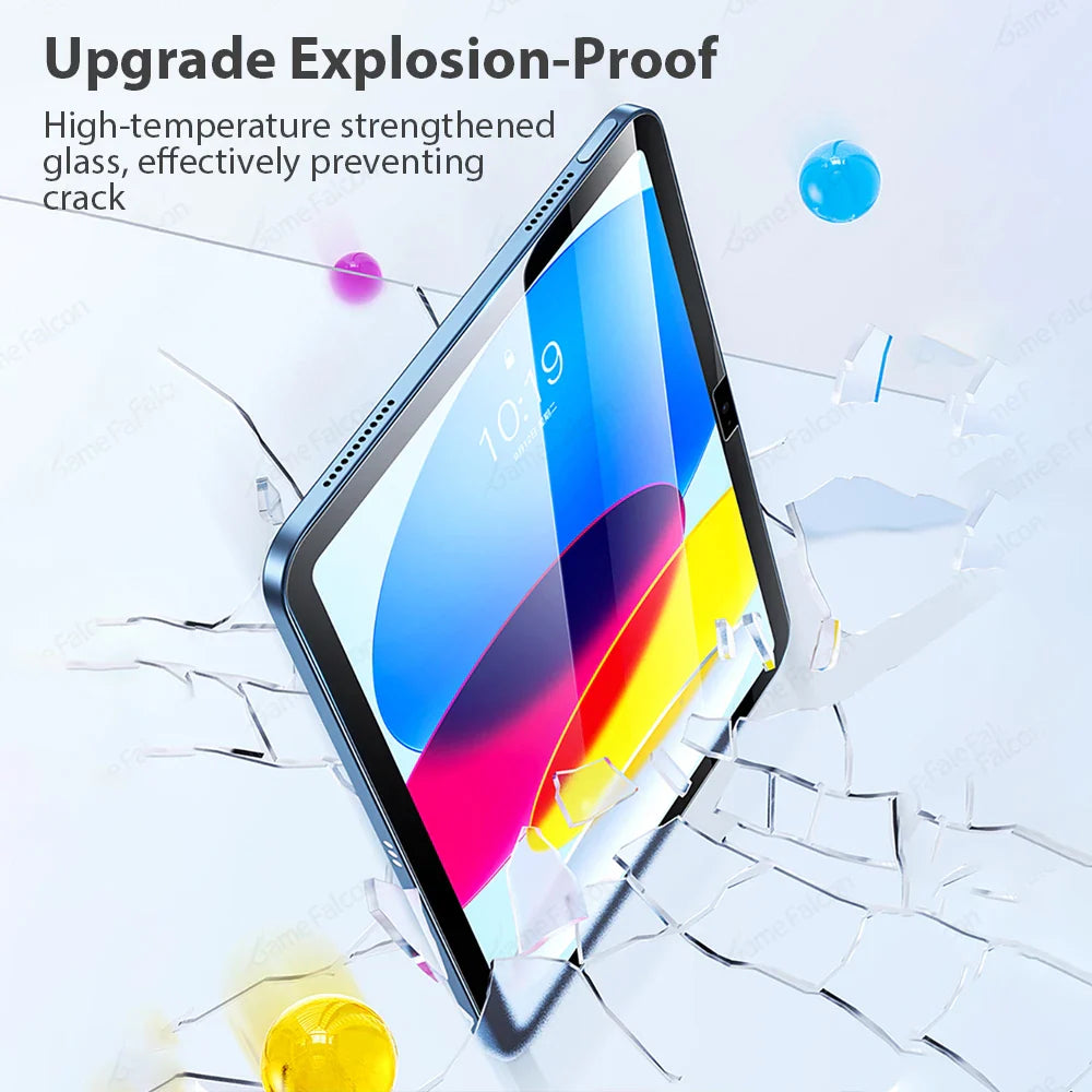 Tempered Glass Screen Protector for iPad A16 9th/10th Gen, Pro 13 M4, Air 11 M2/M3/5/4/3/2, Mini 6/7