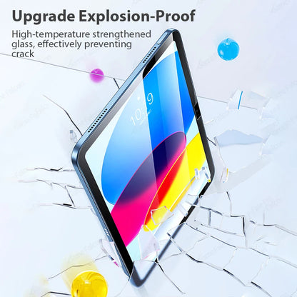 Tempered Glass Screen Protector for iPad A16 9th/10th Gen, Pro 13 M4, Air 11 M2/M3/5/4/3/2, Mini 6/7