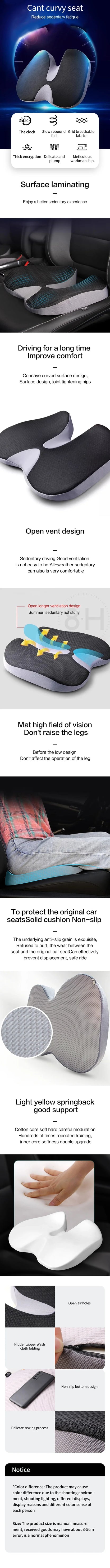 Non-Slip Orthopedic Memory Foam Prostate Cushion – Tailbone & Sciatica Pain Relief for Chair and Car Seat Comfort