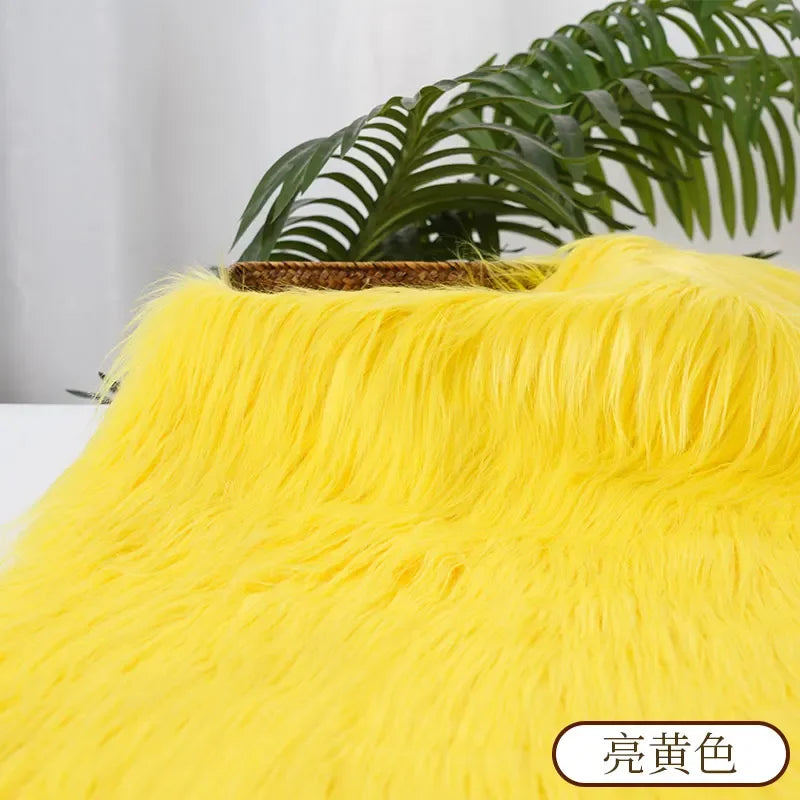 25x45cm Long Hair Faux Fur Fabric — DIY Animal Suit, Doll Hair, Beard Craft Material for Patchwork, Garment Sewing Accessories