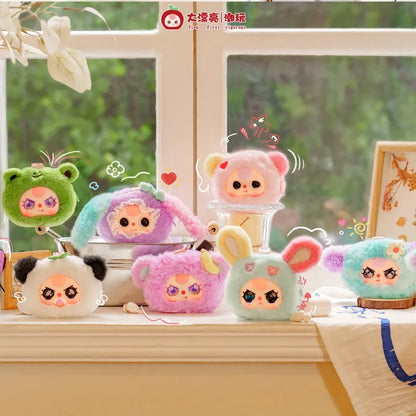 Baby Series Plush Blind Box Set — 3 Mini Storage Pouches, Earphone & Makeup Bag Mystery Gift Pendant