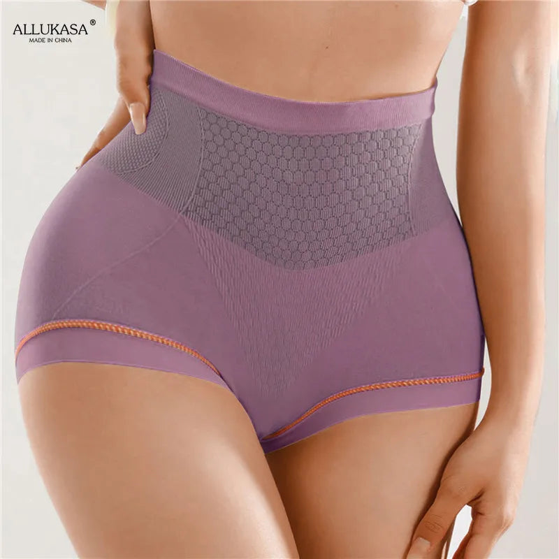 High Waist Women's Panties: Flat Belly Shaping Briefs with Breathable Mesh - Transparent Knickers for Tummy and Hip Lift
