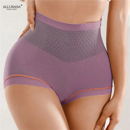 High Waist Women's Panties: Flat Belly Shaping Briefs with Breathable Mesh - Transparent Knickers for Tummy and Hip Lift