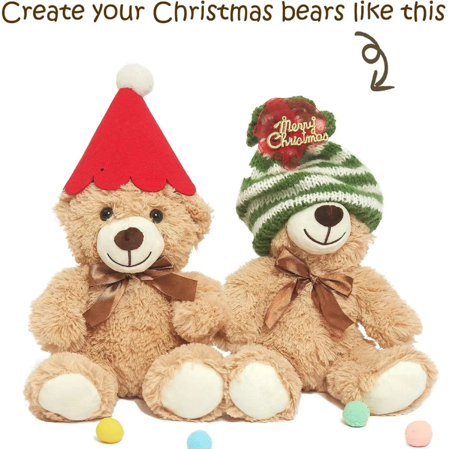 13.5in Teddy Bear Plush Toy - Cute Stuffed Animal Gift for Kids, Girlfriend, Christmas & Birthday