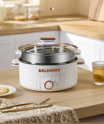 Electric Multi-Cooker Hot Pot – Double Layer Soup & Frying Cooker for Dormitory/Home with EU/US Plug