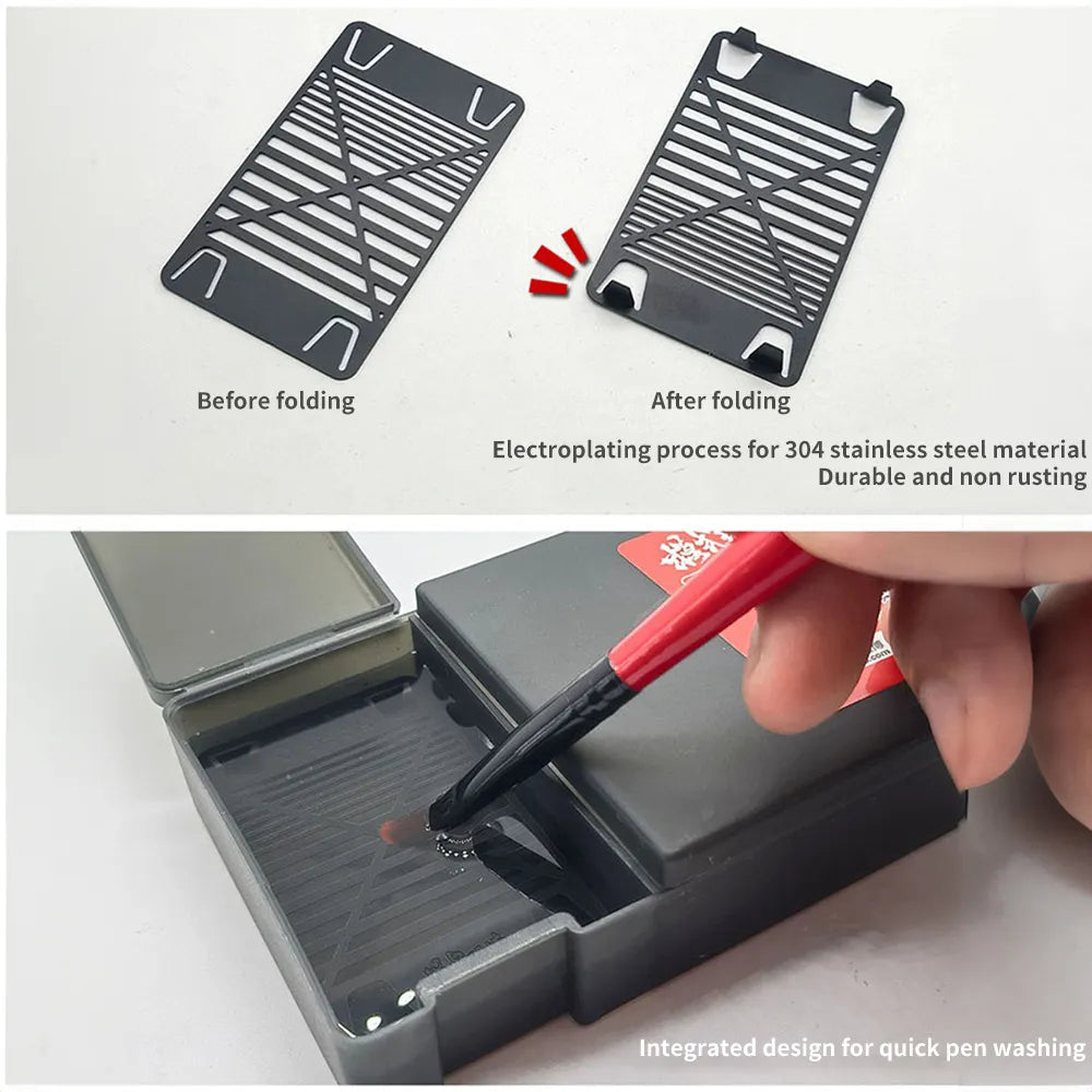 Portable Wet Palette for Acrylic Painting: Model Coloring Tray with Paint Holder - Ideal for Miniatures, Modeling, and Paint Tools