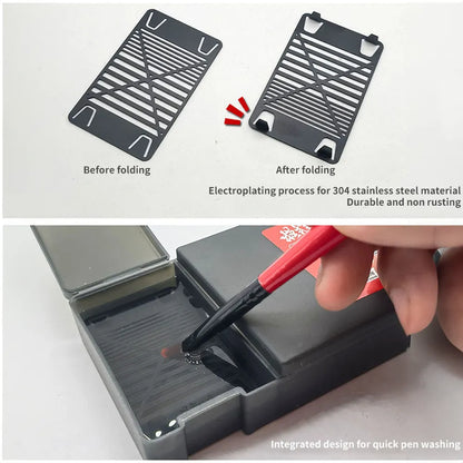 Portable Wet Palette for Acrylic Painting: Model Coloring Tray with Paint Holder - Ideal for Miniatures, Modeling, and Paint Tools