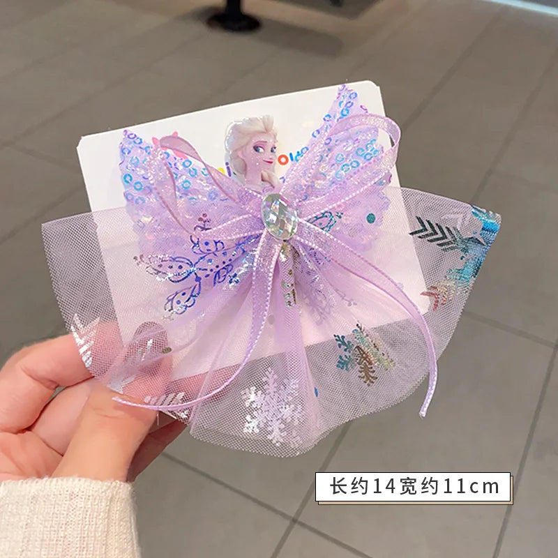 Disney Frozen Elsa Princess Wig & Braid Hairpin - Kawaii Hair Clip Accessories for Girls, Anime Cartoon Toy Gifts