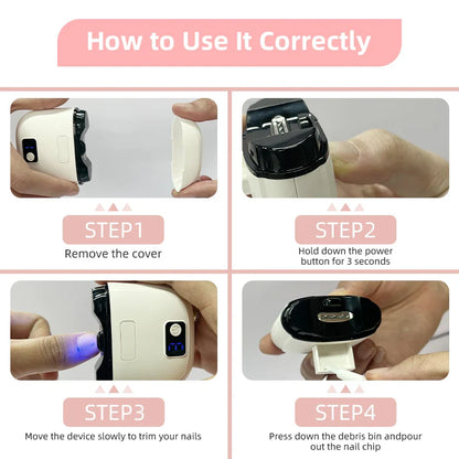 Electric Nail Clipper – 3-Speed Automatic Nail Cutter with Storage, LCD Light & USB Charging for Adults, Seniors, Babies, and Kids