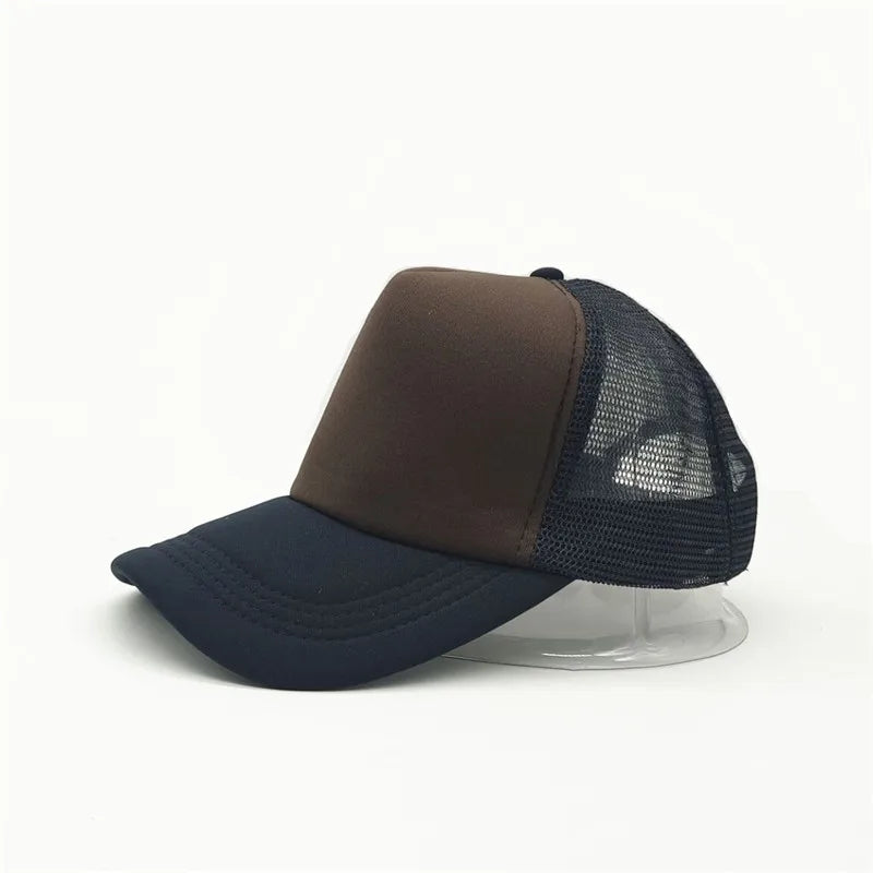 Custom Logo Mesh Trucker Cap - 5 Panel Snapback Baseball Hat for Men & Women Summer Sports Sun Hat