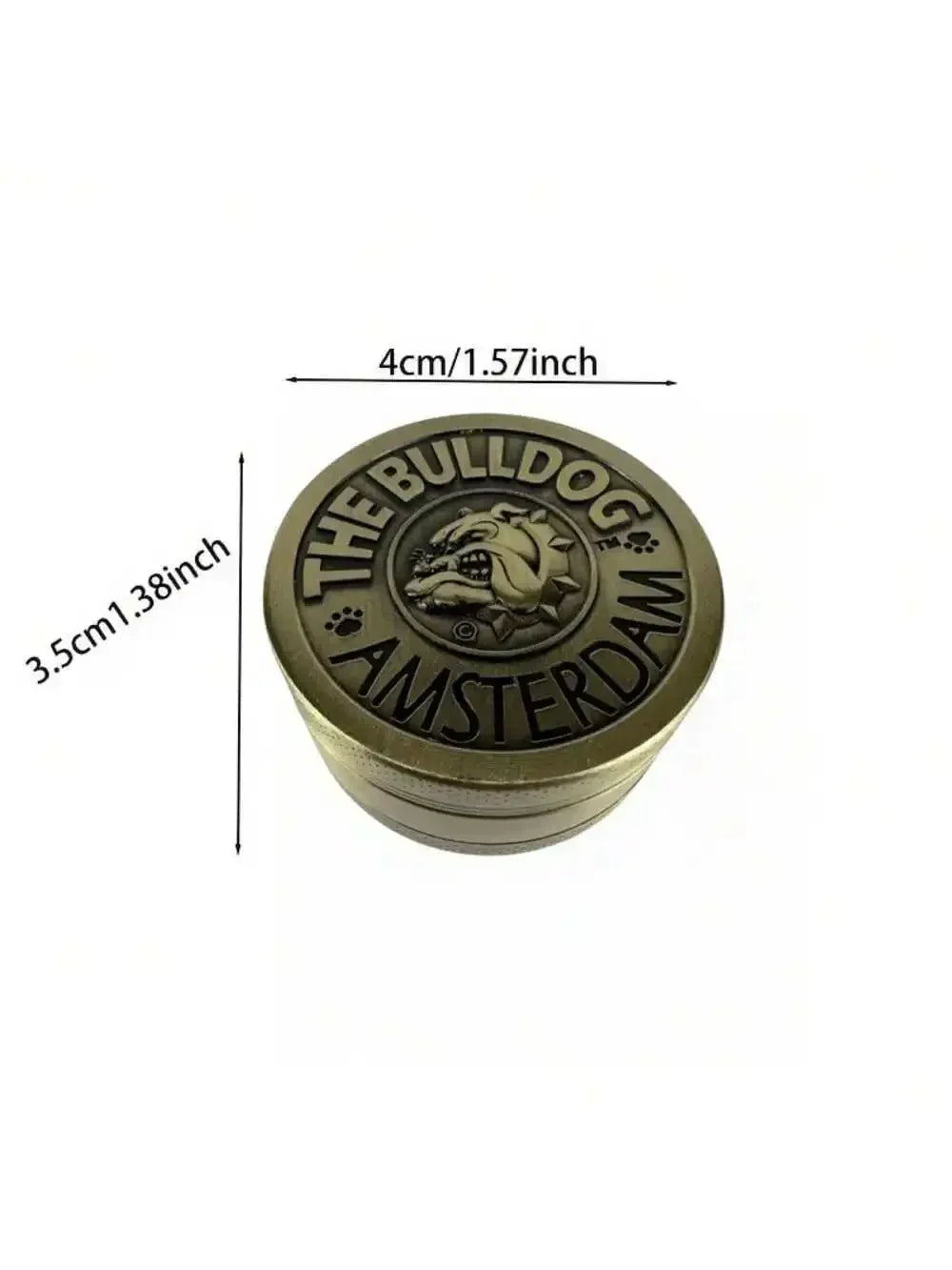 1.6/2-inch Dog Herb Grinder — 4-Layer Metal Manual Spice & Tobacco Mill for Smoking Accessories
