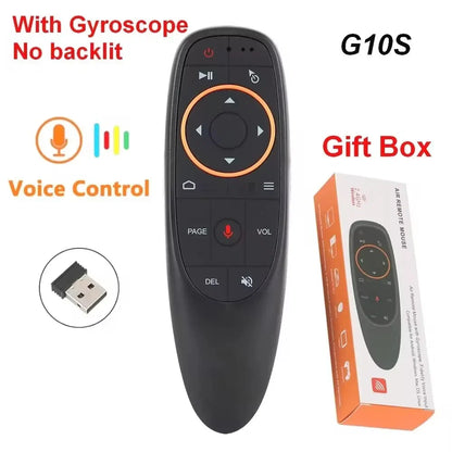 G10S Air Mouse Voice Remote Control – 2.4G Wireless Gyroscope & IR Learning for Android TV Box H96 MAX X88 PRO HK1