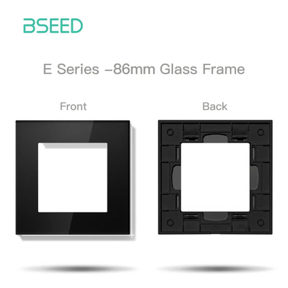 BSEED Zigbee Smart Wall Switch Parts – EU Power Outlet & Glass Frame DIY Combo