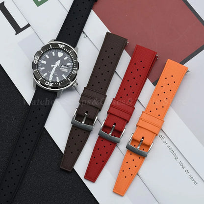 Premium Tropic Silicone Watch Strap – 20mm & 22mm Quick Release Waterproof Rubber Bracelet for Seiko, Oris & Omega
